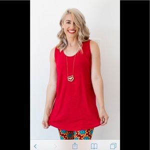 LuLaRoe Cherry Red Tank Top - XL NWT